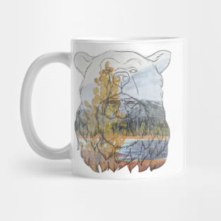 Old Bear Sticker Mug